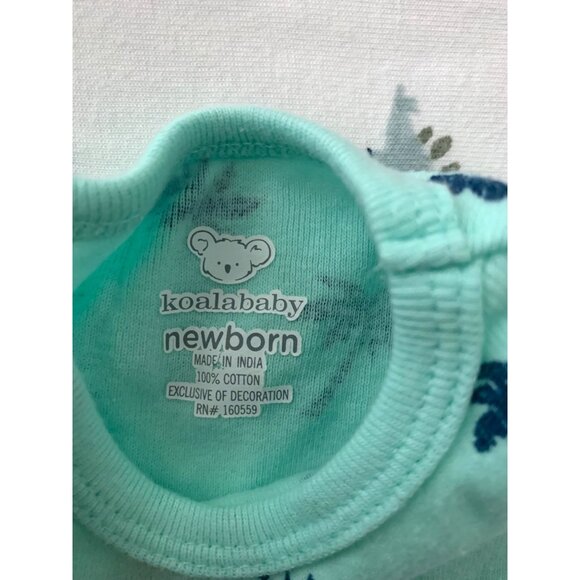 Koala Baby Newborn Sleeveless Bodysuit & Shorts Set Palm Tree & Stripes 100% Cot - Picture 2 of 4